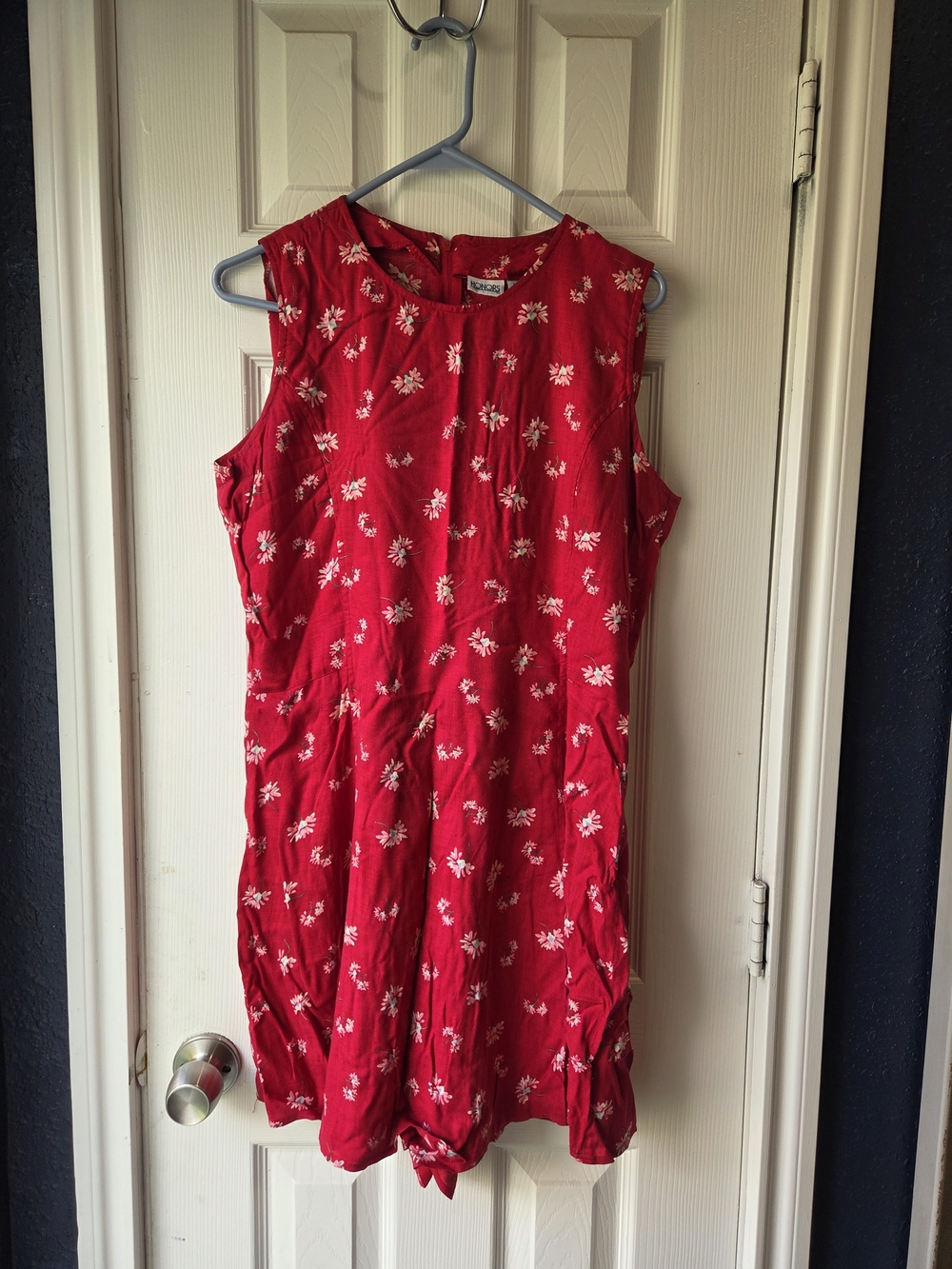 Red Floral Sleeveless Mini Dress by Sonoma